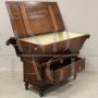 Antique bread cabinet sideboard in walnut, 19th century Italy