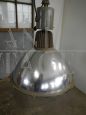 Vintage industrial lamps in chromed metal