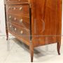 Antique Directoire dresser in walnut with 5 drawers, Italy 18th century