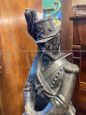 Antique military sculpture with Savoy artilleryman in bronze, 19th century