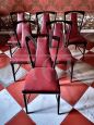 Living room set by Osvaldo Borsani with table and chairs in mahogany and rosewood