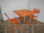 Industrial 70s garden set with two chairs