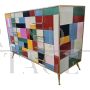 Dresser with 4 drawers in colored glass