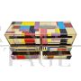 Design dresser in multicolored Murano glass with 6 drawers