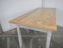 Vintage kitchen table in white lacquered fir wood, 1970s