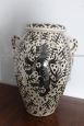 Large antique Cantagalli jar vase with Zaffera medieval decoration