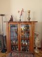 70's solid walnut display cabinet