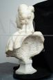 Antique bust sculpture of Marie Antoinette in statuary white marble