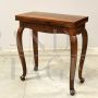 Small antique console folding table with central inlay, Italy '700 - Louis XV