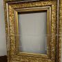 Antique rectangular frame in gold and silver leaf, Italy 19th century