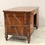 Antique Louis Philippe desk in walnut with large drawers, 19th century Italy