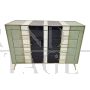 Retro style glass-covered 4-drawer dresser