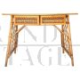 Bamboo and rattan desk in the style of Luis Sognot, Italy 1960s