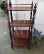 Antique étagère whatnot open bookcase in turned walnut                            