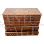 Art Deco chest of drawers in walnut briar with inlays