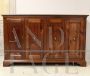 Antique walnut sideboard with 4 doors, Italy 18th century