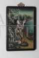 Painting on glass with Japanese Geisha from the early 1900s