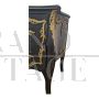 Baroque style dresser in black wood with gilt bronze decorations