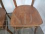 Pair of bistro chairs in dark beech wood, 1950s