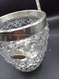 Vintage crystal and silver ice bucket