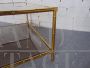 Vintage brass coffee table with smoked glass tops