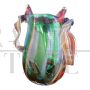 Multicolored Murano glass handbag sculpture by Colizza