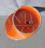 SC3 Space Age style artistic vase in orange ceramic