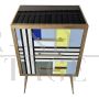 Vintage style small dresser covered with Murano glass tiles