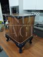 Pair of mirrored art deco bedside tables