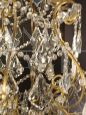 Florentine style chandelier in gilded iron and crystal