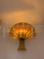 Cenedese wall lamp in etched golden Murano glass