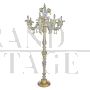 Floor lamp in Murano glass finely crafted with 24 kt gold