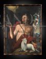 Antique oil painting on canvas depicting Saint John the Baptist