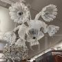 Barovier and Toso chandelier in artistic Murano glass, Italy 1930s