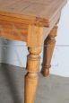 Antique extendable solid elm table, Italy 19th century