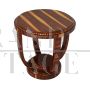 Round Art Deco style coffee table in rosewood