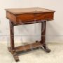 Antique desk table with lectern from the 19th century in walnut