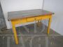 Vintage yellow lacquered kitchen table, 1960s