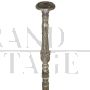 SILVER LEAF CANDLESTICK, XVIII CENTURY, ORIGINAL PATINA