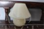 Cream colored Murano glass mushroom lamp, 1970s