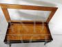 Vintage coffee table with openable showcase top