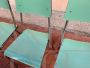 Set of 6 vintage green Formica chairs, Italy 1970s