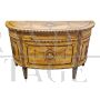 Antique Louis XVI style inlaid crescent sideboard