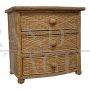 Pair of woven bamboo dressers