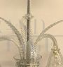 Vintage chandelier attributed to Seguso with 3 bell lights, 1950s