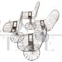 Set of 4 chairs by Gastone Rinaldi for Rima in chromed steel