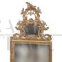 Large Venetian Louis XV style mirror in carved and gilded wood