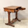 Antique desk table with lectern from the 19th century in walnut