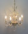 Chandelier attributed to Seguso from the 1940s with 6 glass candle lights