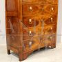 Antique Empire tallboy chest of drawers in walnut from the 19th century